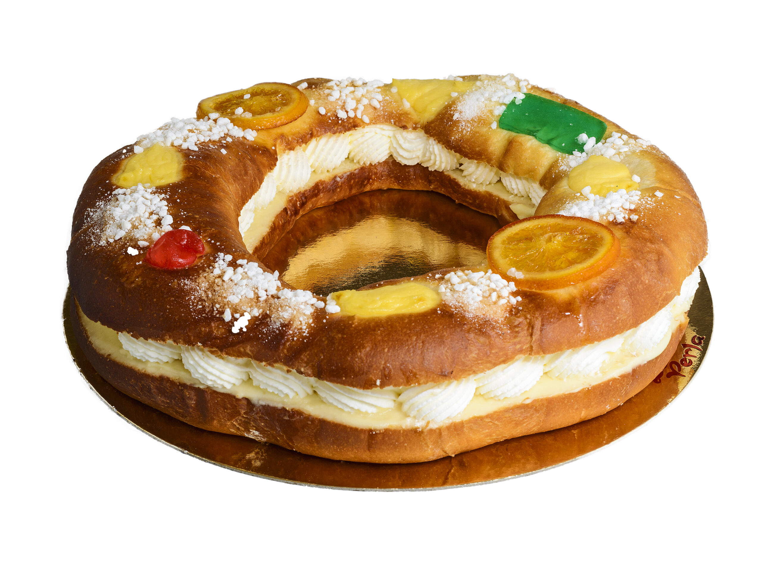 Roscon de Reyes relleno de nata