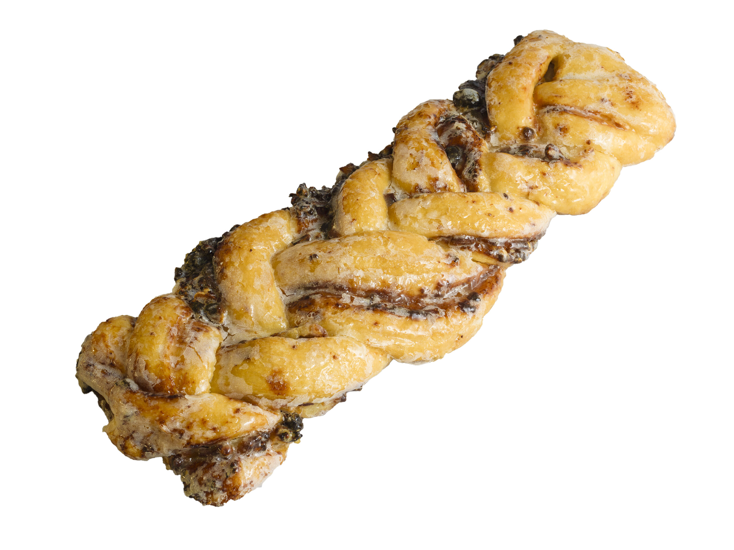 Trenza. Hojaldre con frutos secos.