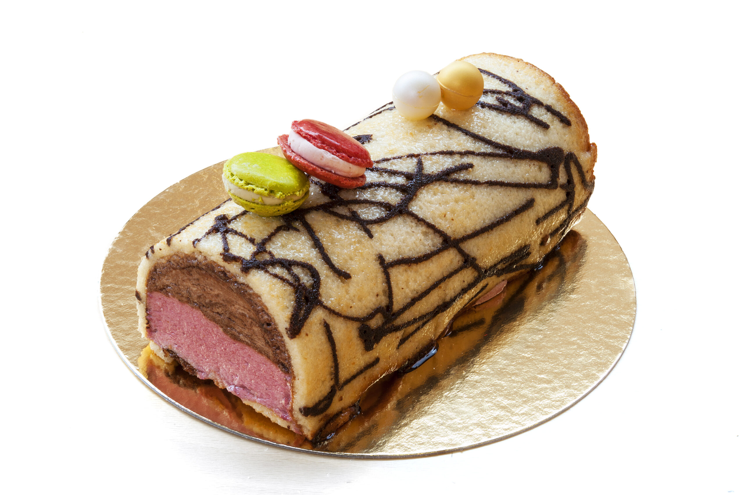 Tronco de Frambuesa y Chocolate. Sin Gluten.